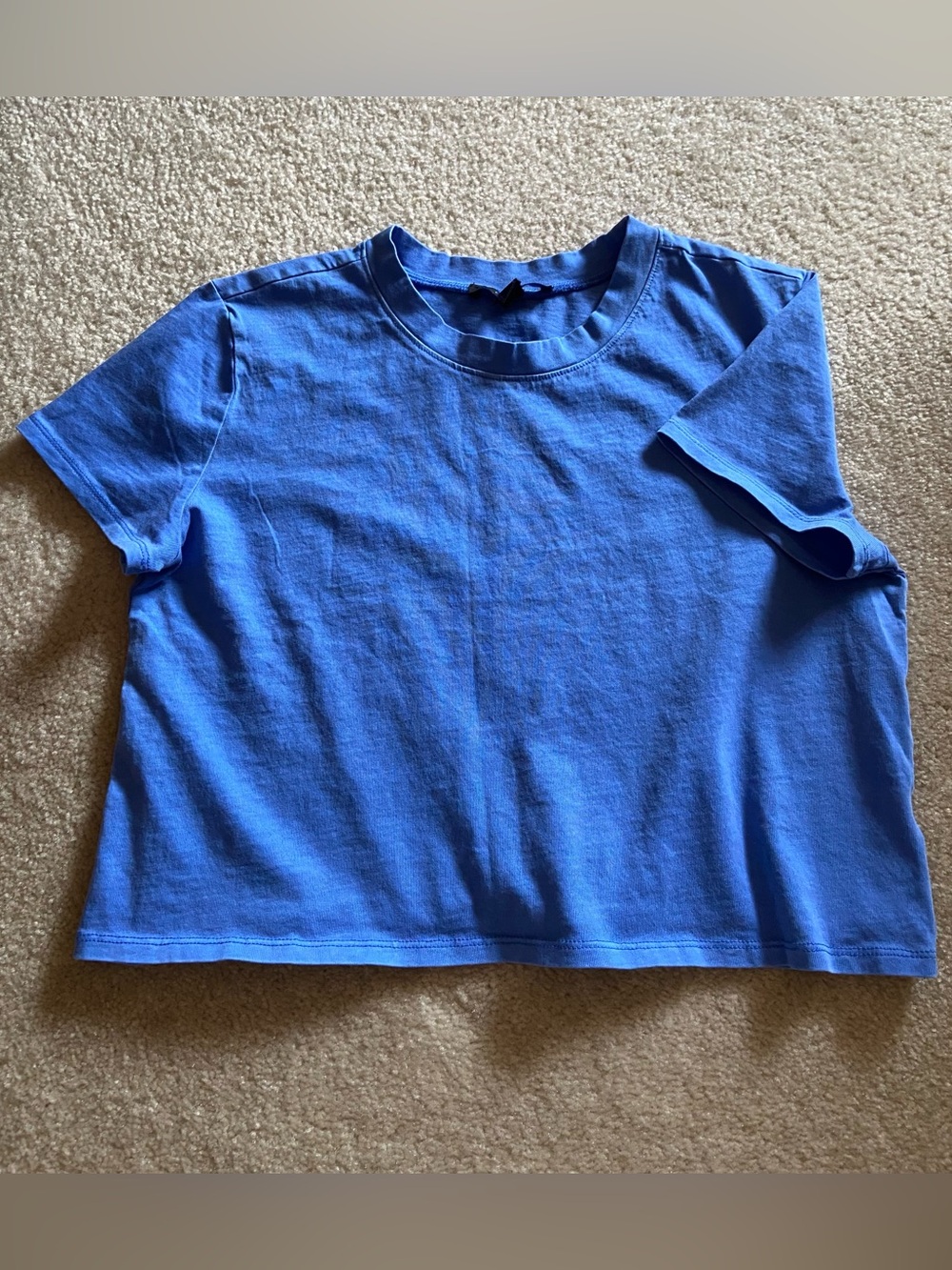 Forever 21 Cropped Blue T Shirt